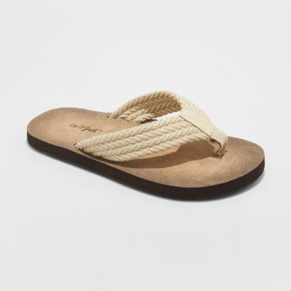 boys tan flip flops